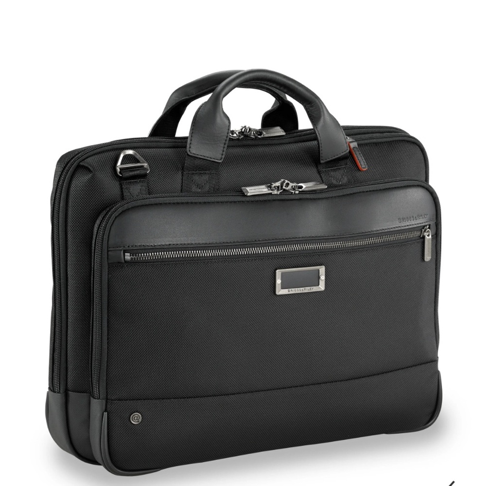 Briggs & Riley Slim Business Briefcase - Black